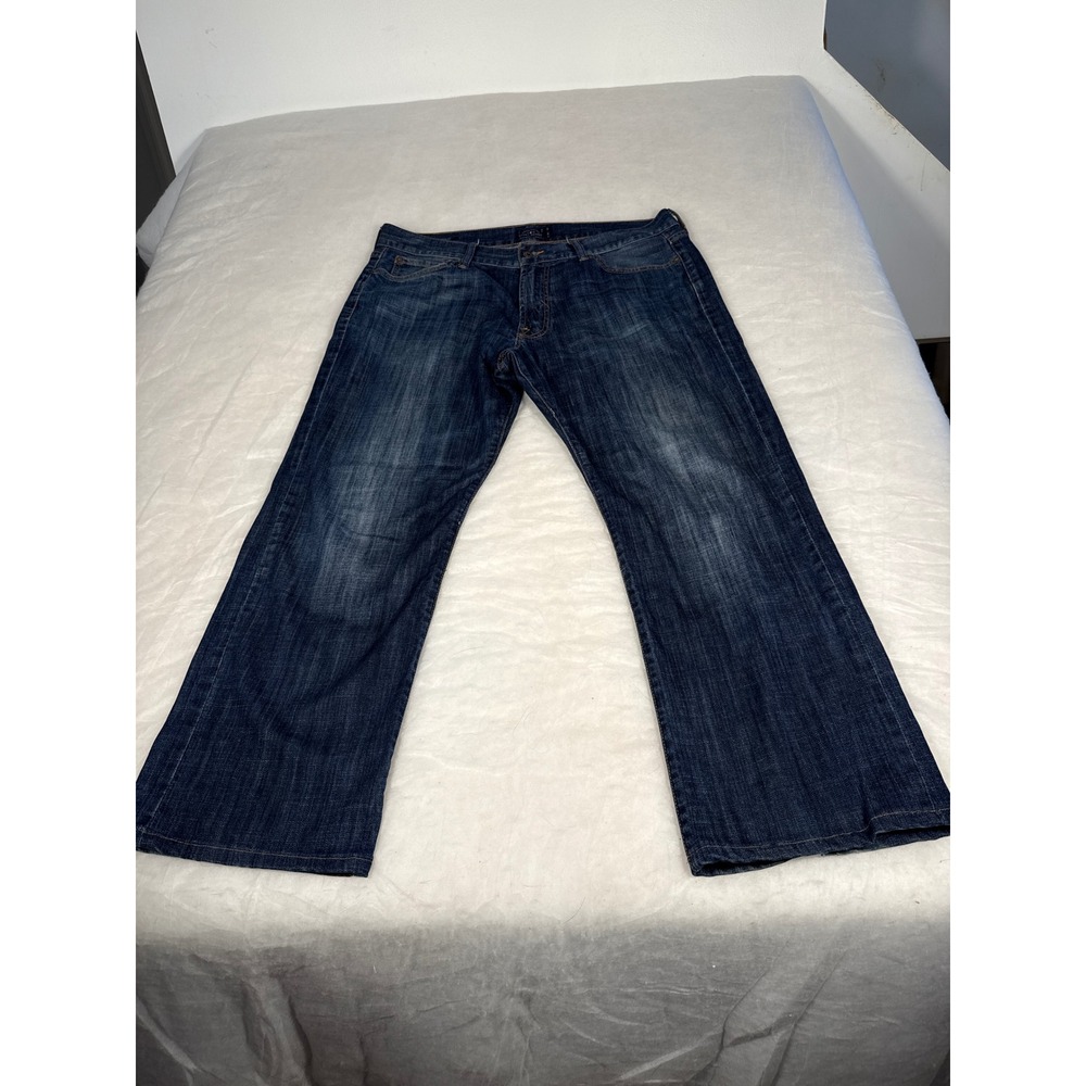 Lucky Brand 181 Relaxed Boot Dark Wash Blue Denim Jeans Mens 38x30